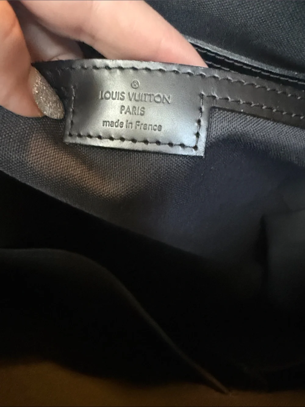 Louis Vuitton Black Damier Graphite Tadao Tote Briefcase with Zipper